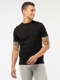T-shirt droit en jersey - Noir